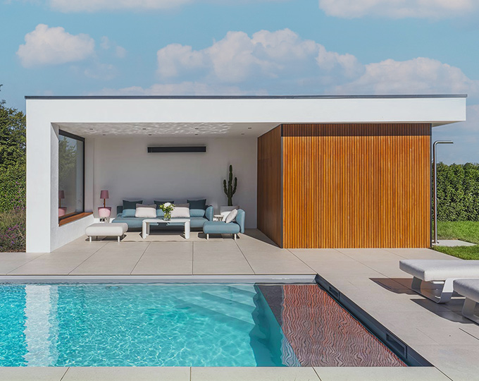 Poolhouse et zone de détente